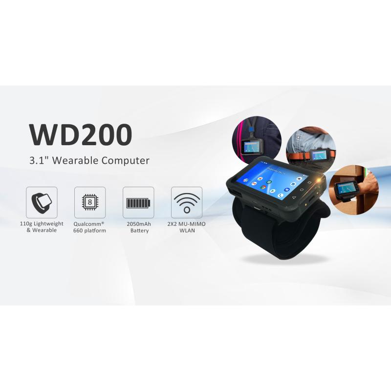 Unitech WD200 Wearable, BT, WLAN, GPS, GMS, Kamera, RFID, Android 10
