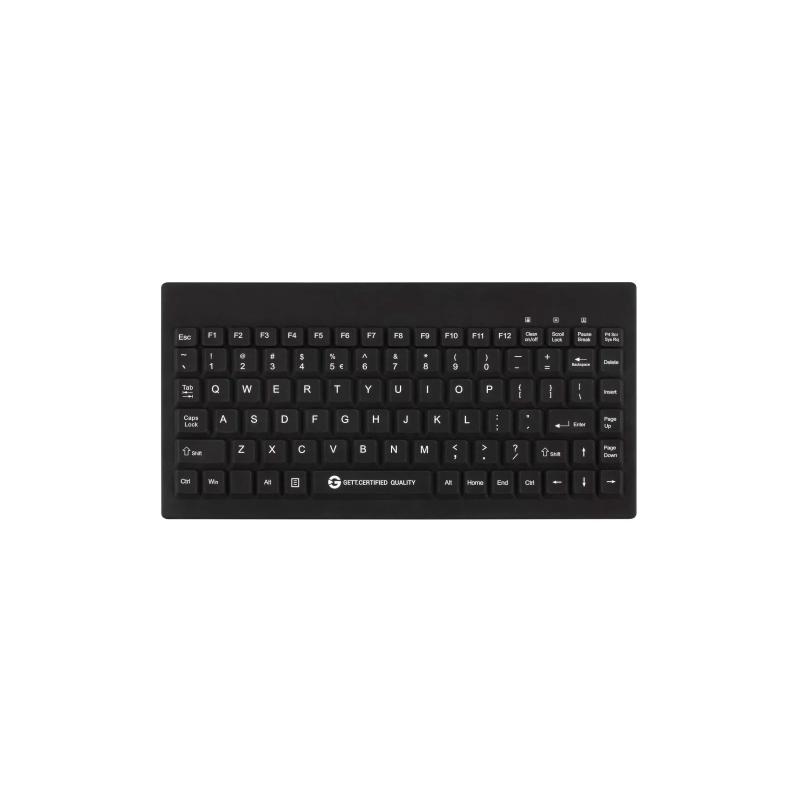 Tastatur GCQ Cleantype&reg; Easy Protect Compact TKG-088-GCQ-IP68-KGEH-BLACK-USB-DE IP68