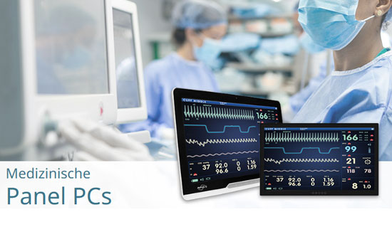 Medizinische Panel-PCs für Kliniken, Arztpraxen und Pflegeeinrichtungen